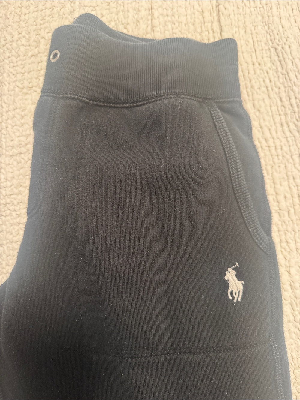 Polo by Ralph Lauren Black Sweatpants with White Pony